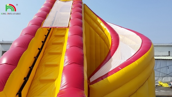 Piscina de água inflável vermelha com escorregas duplas fechadas Crianças casa de salto comercial piscina de água fechada