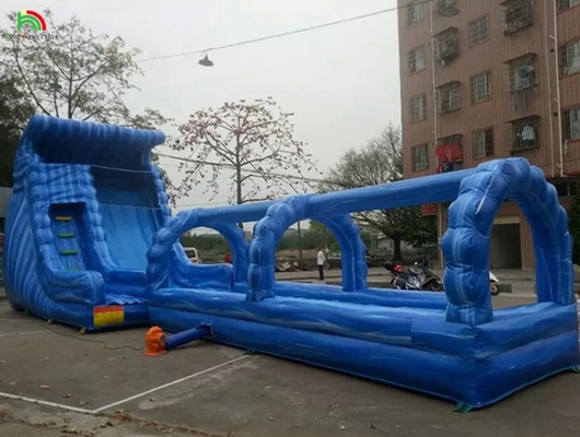 Deslizamento de água inflável comercial com piscina