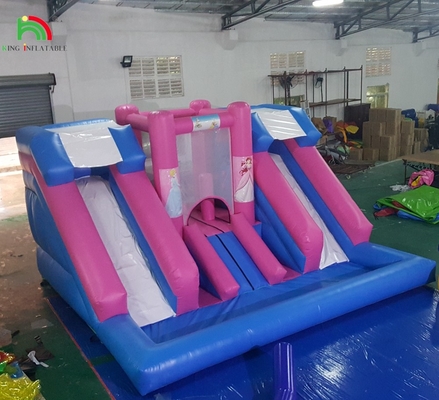 Venda a quente Slide de água inflável de pista dupla Slide de água inflável com piscina removível para venda