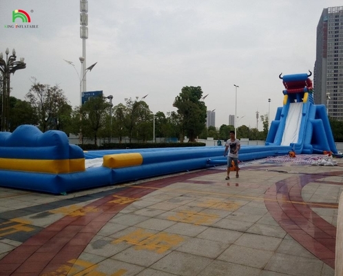 Deslizes de Parque Aquático Engraçados Jogos Aquáticos Novo Design Equipamento de Jogos Aquáticos Deslizamento de Água Longo Inflavel