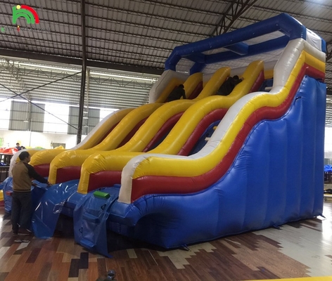 Slides infláveis secos para o exterior Slides infláveis de água para piscina Slides infláveis para parque aquático