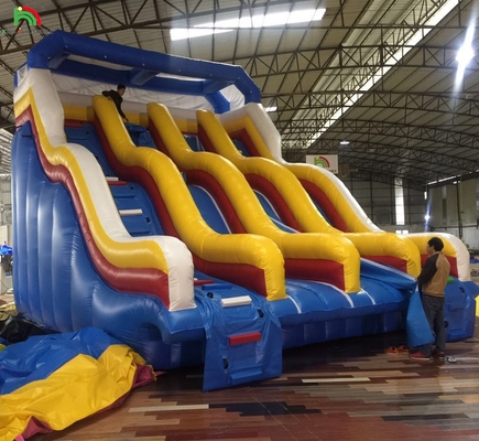 Slides infláveis secos para o exterior Slides infláveis de água para piscina Slides infláveis para parque aquático