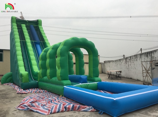 Deslizamento de água gigante inflável Deslizamento de água comercial inflável com piscina