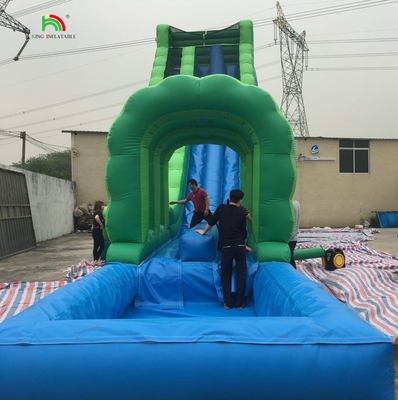Deslizamento de água gigante inflável Deslizamento de água comercial inflável com piscina