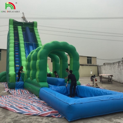Deslizamento de água gigante inflável Deslizamento de água comercial inflável com piscina