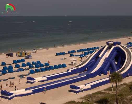 Super Triple Slide Slide de água inflável Parque aquático infantil comercial Slides de água infláveis