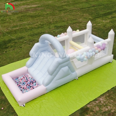 Bouncer inflável Combo Curso de Obstáculos Bounce Castelo Casa com Slides Bola Pit Climbing Blower