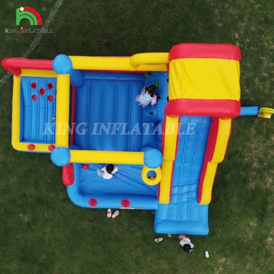 Curso de obstáculos inflável Casa de salto Castelo com escorregas Área de salto e obstáculos Escalada com sopro