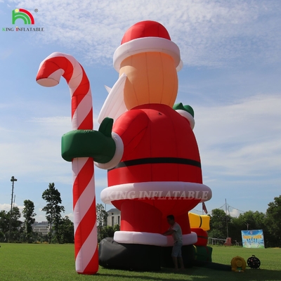 20ft 26ft 33ft decoração de Natal exterior gigante inflável Pai Natal para publicidade