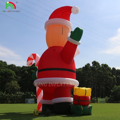 20ft 26ft 33ft decoração de Natal exterior gigante inflável Pai Natal para publicidade
