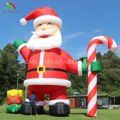 20ft 26ft 33ft decoração de Natal exterior gigante inflável Pai Natal para publicidade