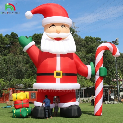 20ft 26ft 33ft decoração de Natal exterior gigante inflável Pai Natal para publicidade
