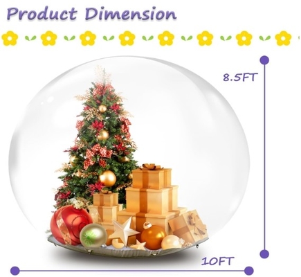 10ft inflável esfera de neve 0,5mm PVC decorações de Natal gigante transparente inflável bolha tenda iglu