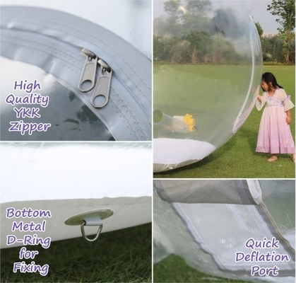 10ft inflável esfera de neve 0,5mm PVC decorações de Natal gigante transparente inflável bolha tenda iglu