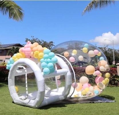 Tenda de bolhas inflável para o exterior Transparente Cúpula de cristal Tenda de bolhas inflável com balões para casamento