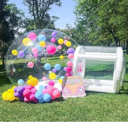 Tenda de bolhas inflável para o exterior Transparente Cúpula de cristal Tenda de bolhas inflável com balões para casamento