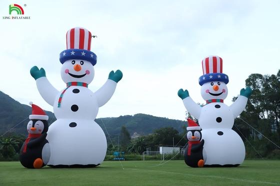 26/33FT Homem de Neve de Natal Inflável Gigante Homem de Neve Inflável com Blower para o Natal Férias Festa Interior Festa ao Ar Livre Decoração Jardim