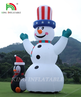 26/33FT Homem de Neve de Natal Inflável Gigante Homem de Neve Inflável com Blower para o Natal Férias Festa Interior Festa ao Ar Livre Decoração Jardim