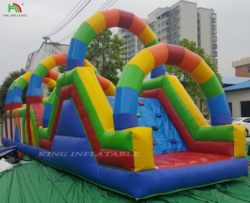 Campo de obstáculos comercial de terra Esporte Jogo de obstáculos inflável para crianças