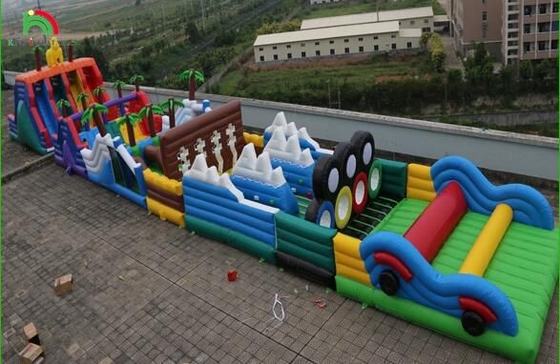 Curso de obstáculos inflável comercial ao ar livre Desafios de adultos Curso de obstáculos infláveis Jogos de festa de casa de salto