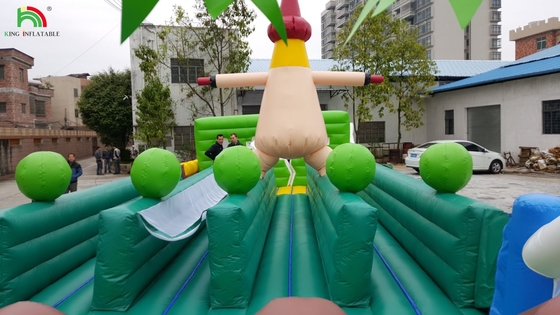 Curso de obstáculos inflável comercial ao ar livre Desafios de adultos Curso de obstáculos infláveis Jogos de festa de casa de salto