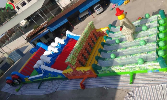 Commercial Bounce House Adult Game Curso de Obstáculos Crianças Atividades Desportivas Curso de Obstáculos Inflável Inflável Para Adultos