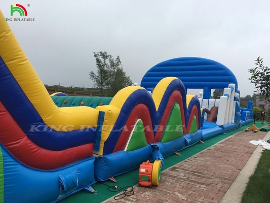 Exterior gigante inflável grande salto tema parque ao ar livre playground inflável castelo combo inflável obstáculo curso