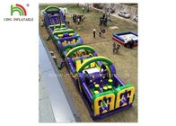 26m Long Challenge Adult Inflatable Obstacle Course, Inflatable Sports Games For Kids Adults