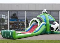 Outdoor PVC Inflatable Sports Games / Football Bouncer Slide Combo