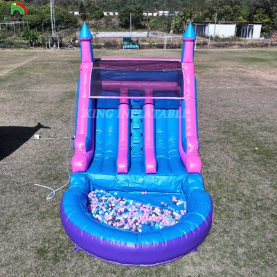Commercial 100% PVC Dupla Faixa Deslizador Inflavel de Água Exterior Molhado Seco Grandes Deslizadores de Água Com Piscina Splash