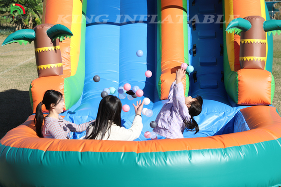 21x9x12FT Commercial Grade PVC Bounce House Slides de água inflável Slide tropical com salpicamento