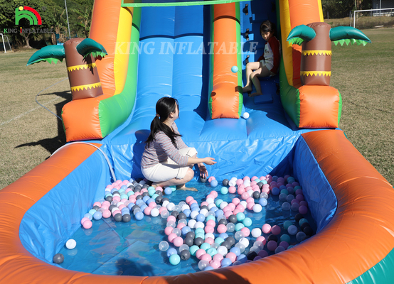 21x9x12FT Commercial Grade PVC Bounce House Slides de água inflável Slide tropical com salpicamento