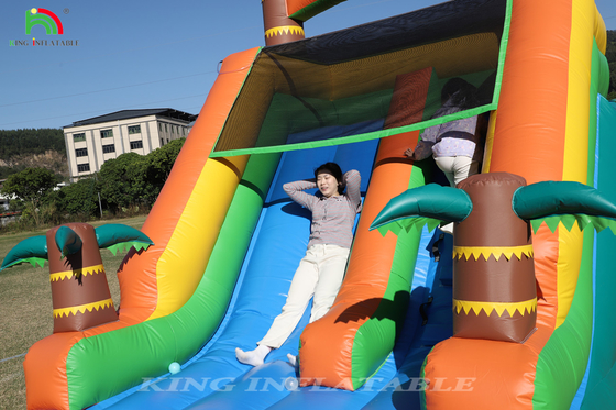 21x9x12FT Commercial Grade PVC Bounce House Slides de água inflável Slide tropical com salpicamento