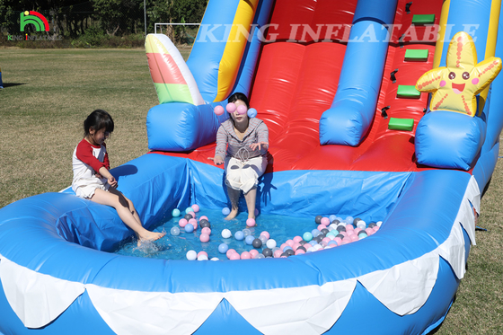 Deslizamento de água comercial PVC deslizamento de água inflável para criança deslizamento de água inflável com piscina deslizamento seco úmido adulto