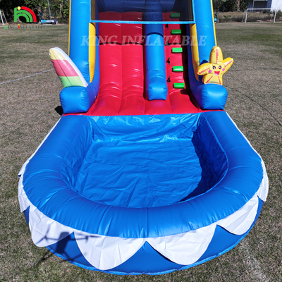 Deslizamento de água comercial PVC deslizamento de água inflável para criança deslizamento de água inflável com piscina deslizamento seco úmido adulto