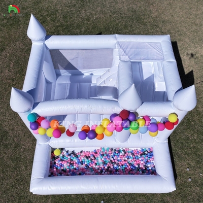 13x13x10ft comercial Casa de salto branco grande salto castelo inflável inflável para crianças adultos com deslizamento e bola pit