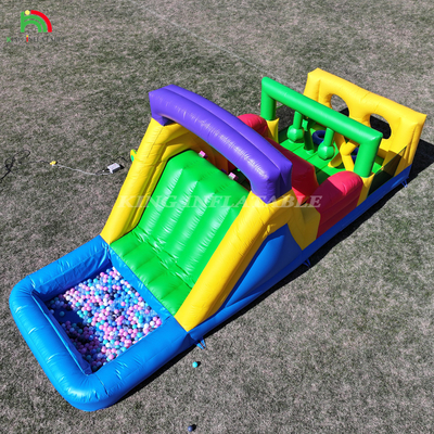 Bouncer inflável Combo Curso de obstáculos Bounce Castelo Casa com escorregadores Bole Pit Escalado Blower Obstáculos