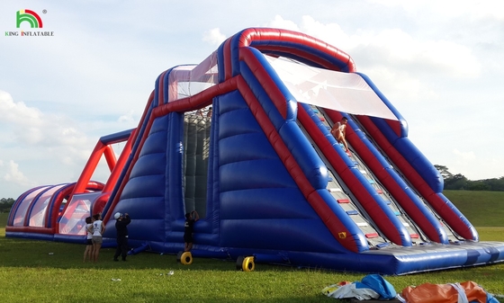 5k de telhado de PVC Curso de obstáculos inflável Combo Large Slide Interativo Adult Inflatable Obstáculo