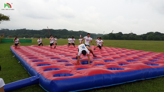 Desafio competitivo Curso de obstáculos de salto inflável Colchão de PVC Correndo Equipamento de curso inflável para evento