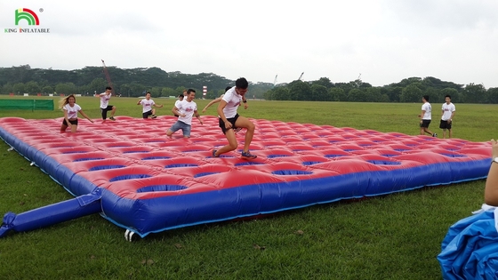 Desafio competitivo Curso de obstáculos de salto inflável Colchão de PVC Correndo Equipamento de curso inflável para evento