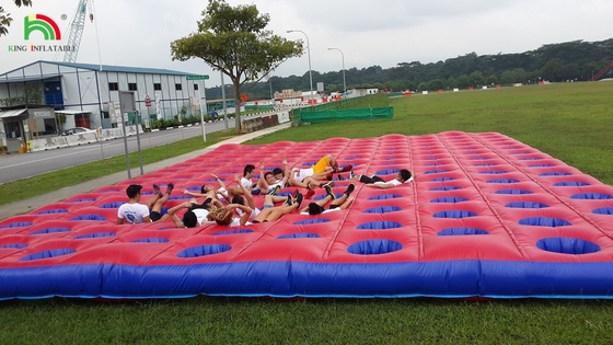 Desafio competitivo Curso de obstáculos de salto inflável Colchão de PVC Correndo Equipamento de curso inflável para evento