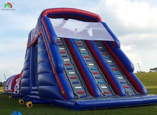 Curso de obstáculos inflável comercial ao ar livre Desafios para adultos Climb inflável Jogos esportivos de casa de salto