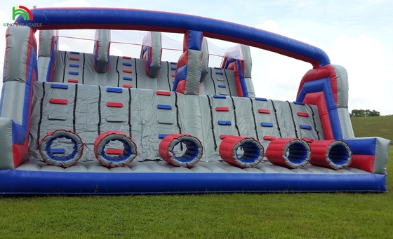 Padrão de escalada de parede inflável Slide de castelo de salto Obstáculo de diversão Produtos esportivos Curso de obstáculos de terra inflável