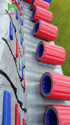 Padrão de escalada de parede inflável Slide de castelo de salto Obstáculo de diversão Produtos esportivos Curso de obstáculos de terra inflável
