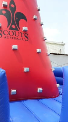 Popular Outdoor Mobile Amusement Air Challenging Games Inflatable Climb Tower Rock Climb Wall para crianças Indoor