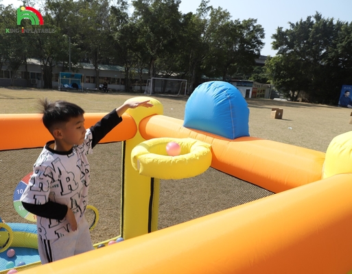 Crianças Inflável Bounce House Combo Party Pequeno Inflável Jumping Bouncy Castle Com Slide Pool Basket Dartboard Trampoline