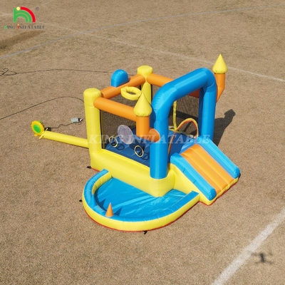 Crianças Inflável Bounce House Combo Party Pequeno Inflável Jumping Bouncy Castle Com Slide Pool Basket Dartboard Trampoline