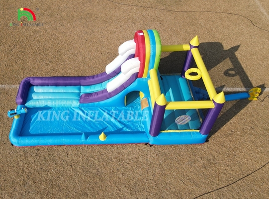 Casa de salto inflável com deslizamento Escalada de parede Obstáculos Trampolim Bole Pit Pool