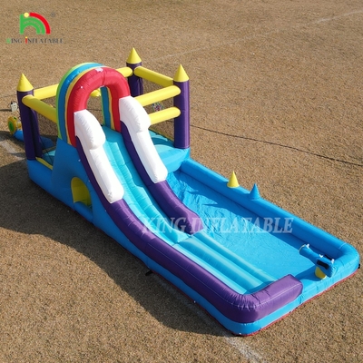 Casa de salto inflável com deslizamento Escalada de parede Obstáculos Trampolim Bole Pit Pool