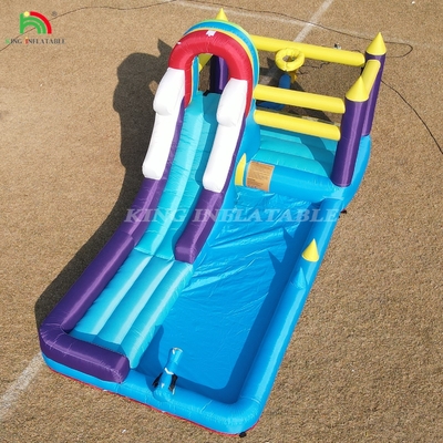 Casa de salto inflável com deslizamento Escalada de parede Obstáculos Trampolim Bole Pit Pool